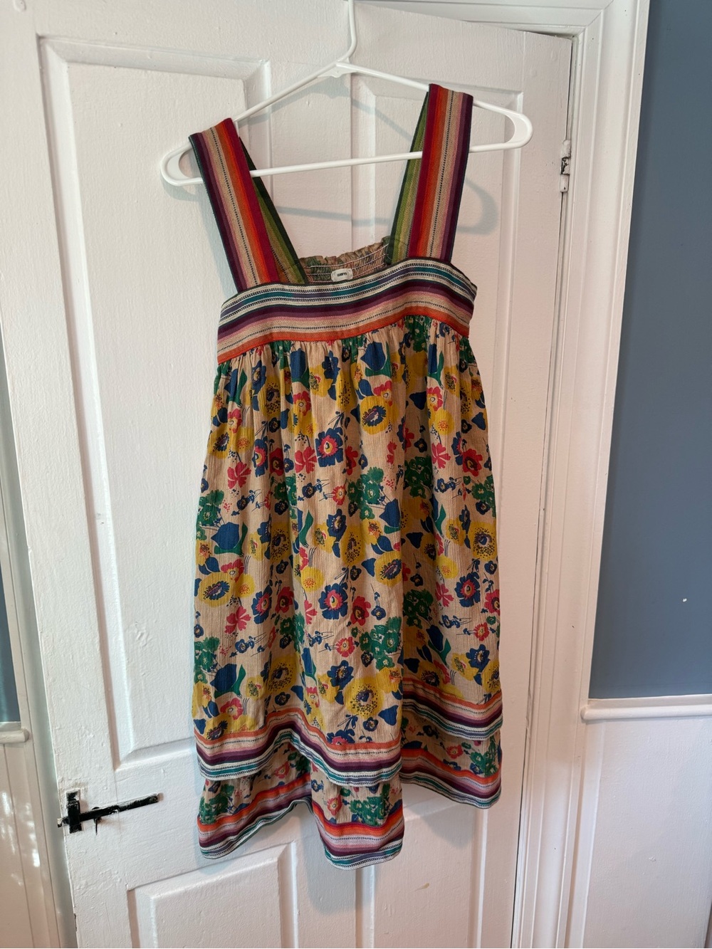 Warm Brand Floral Sundress with Multicolor Straps